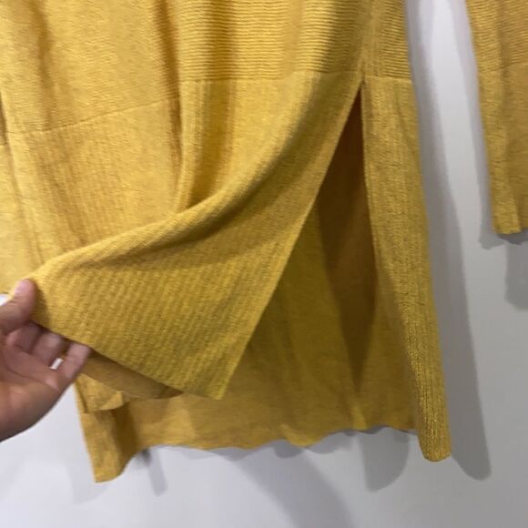 Free People Women's Criss Cross Sweater Tunic in Mustard Yellow Gold $98 - Picture 4 of 6